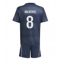 Real Madrid Federico Valverde #8 Vonkajší Detský futbalový dres 2025-26 Krátky Rukáv (+ trenírky)